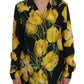 Floral Silk Pajama-Style Blouse