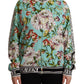 Floral Zip Bomber Sweater Extravaganza