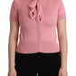 Silk Pink Ascot Collar Blouse