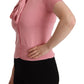 Silk Pink Ascot Collar Blouse
