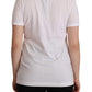 Elegant Crew Neck White Tee with DG Millennials Print