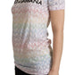 Chic White Logo Tee with Italian Flair