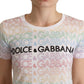 Chic White Logo Tee with Italian Flair