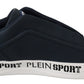 Elevate Your Game: Navy Blue Leather Sneakers