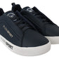 Elevate Your Game: Navy Blue Leather Sneakers