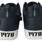 Elevate Your Game: Navy Blue Leather Sneakers