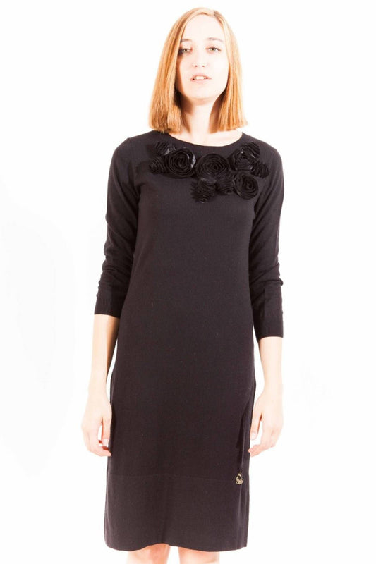 Black Polyester Women Dress