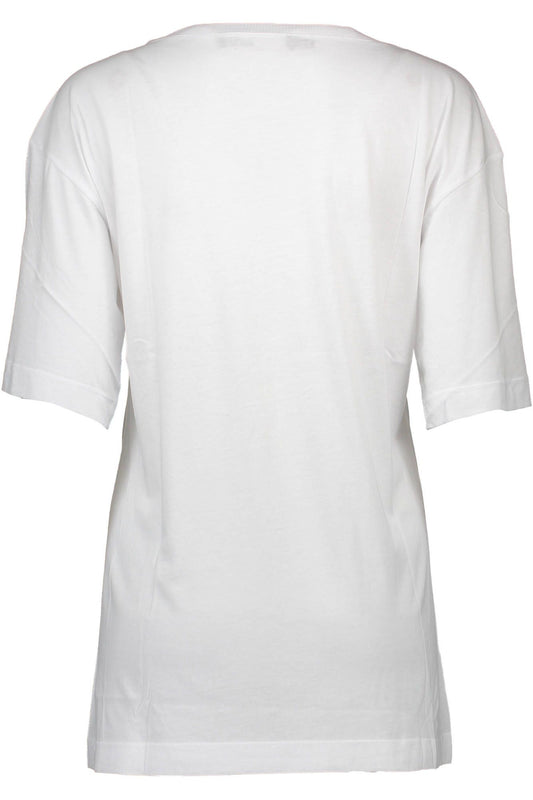 White Cotton Women T-Shirt