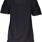 Black Polyester Women Top