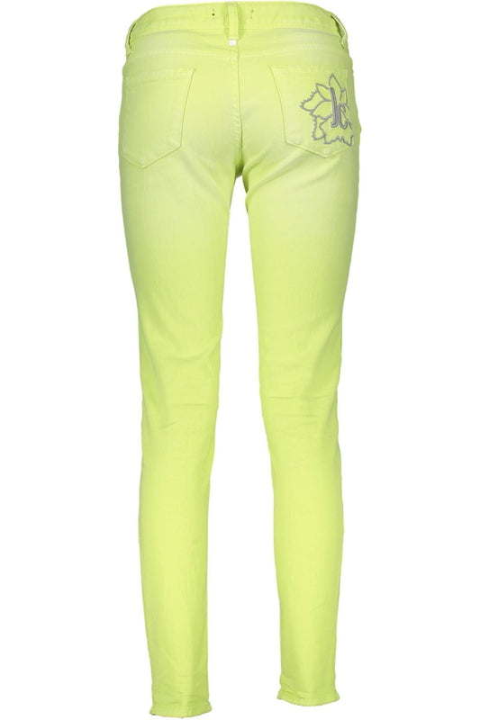 Yellow Cotton Women Jeans