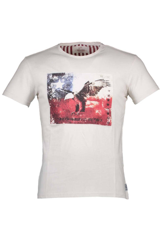 White Cotton Men T-Shirt