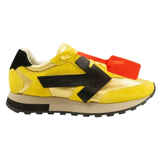 Yellow Calfskin Women Sneaker