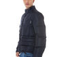 Blue Polyester Men Jacket