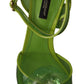 Enchanting Green Crystal Embellished Sandals