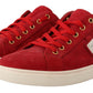Elegant Red Leather & Suede Sneakers