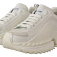 Sleek Super King White Leather Sneakers