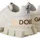 Sleek Super King White Leather Sneakers