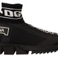 Elegant Black Silk-Blend Sneakers