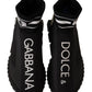 Elegant Black Silk-Blend Sneakers
