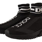 Elegant Black Silk-Blend Sneakers