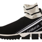 Chic Sock-Style Sneakers in Monochrome