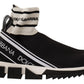 Chic Sock-Style Sneakers in Monochrome