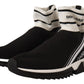 Chic Sock-Style Sneakers in Monochrome