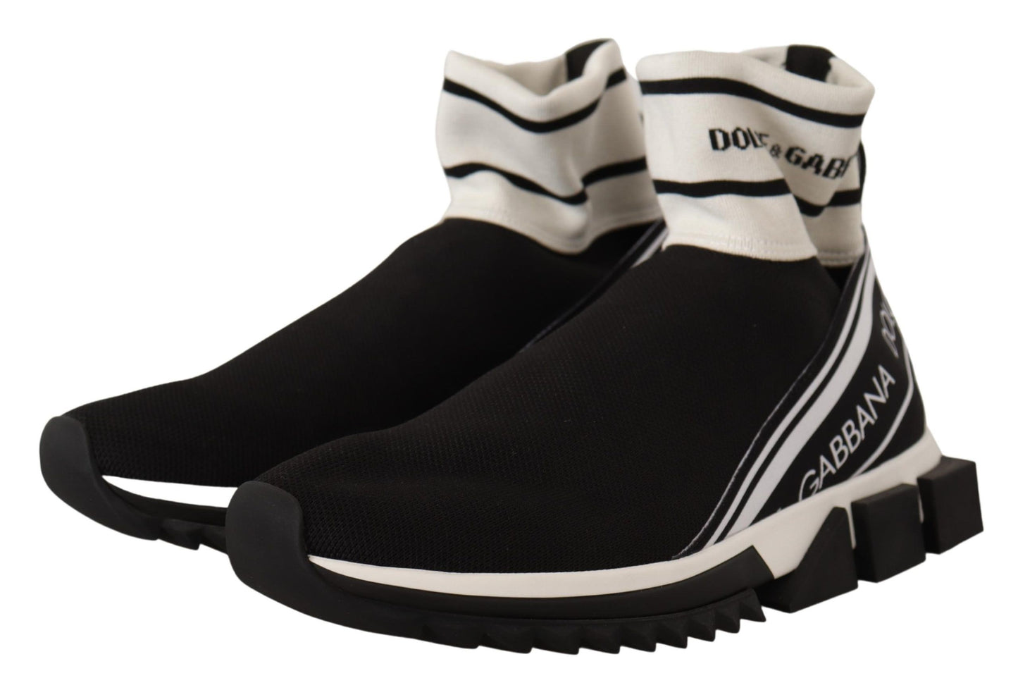 Chic Sock-Style Sneakers in Monochrome