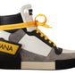 Multicolor High Top Leather Sneakers