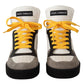 Multicolor High Top Leather Sneakers