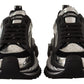 Elegant Super King Leather Sneakers - Silver & Black