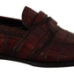 Exotic Croc Leather Bordeaux Loafers