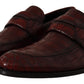 Exotic Croc Leather Bordeaux Loafers