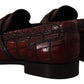 Exotic Croc Leather Bordeaux Loafers