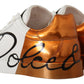 Elegant White and Orange Casual Sneakers