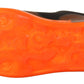 Elegant Black and Orange Leather Sneakers
