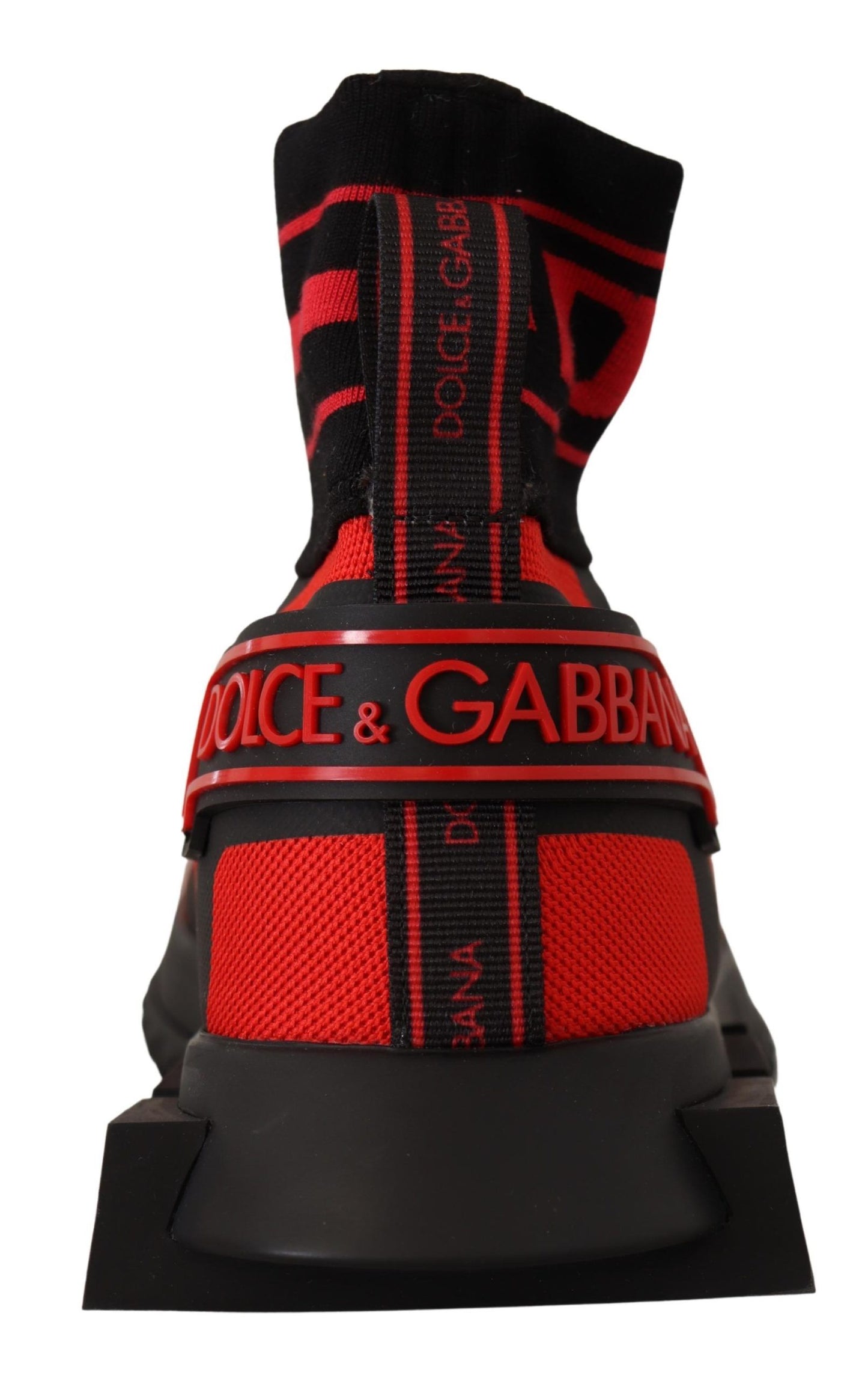 Elegant Monochrome Sneakers with Red Accent