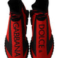 Elegant Monochrome Sneakers with Red Accent