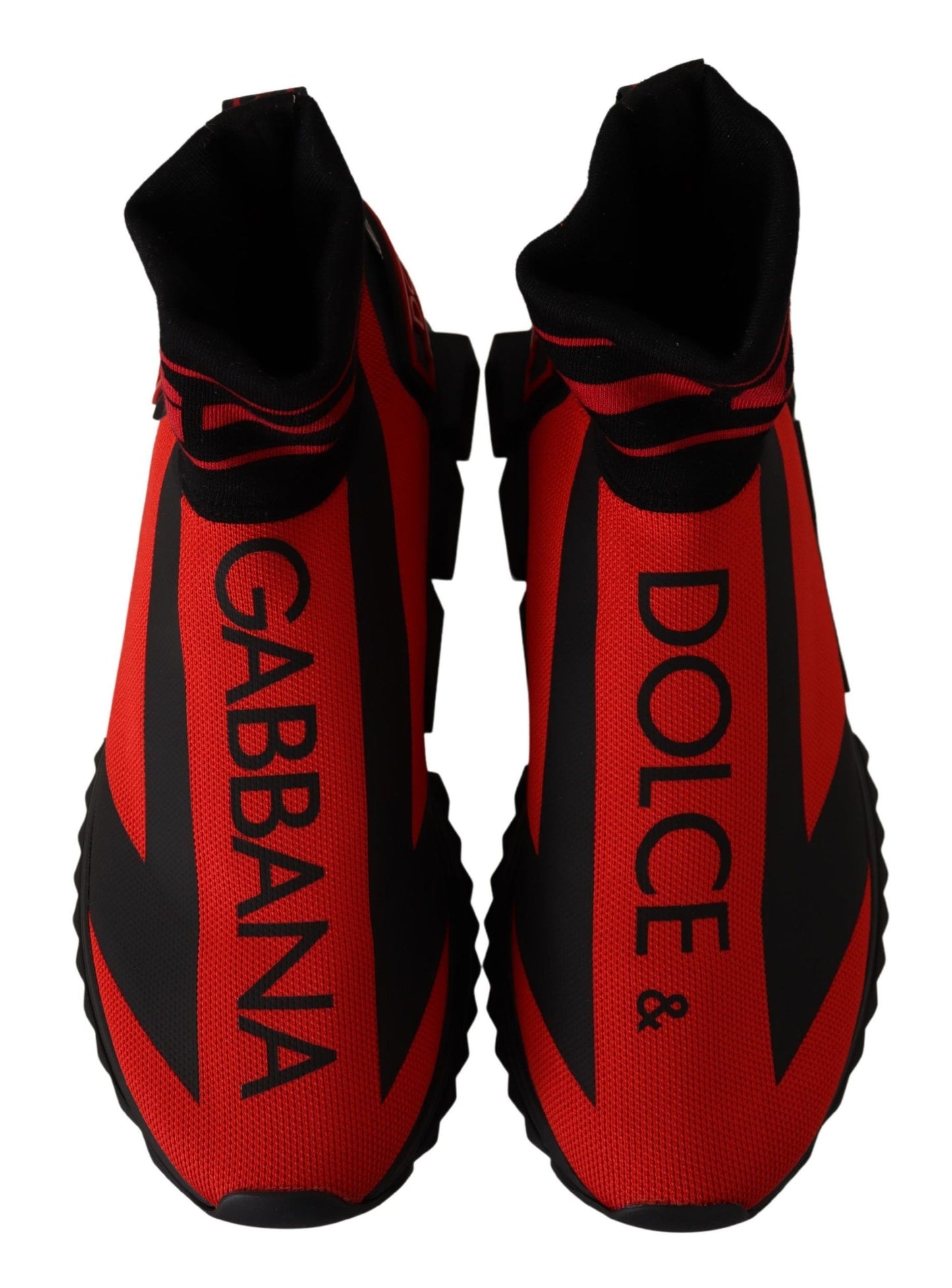 Elegant Monochrome Sneakers with Red Accent