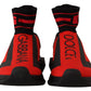 Elegant Monochrome Sneakers with Red Accent