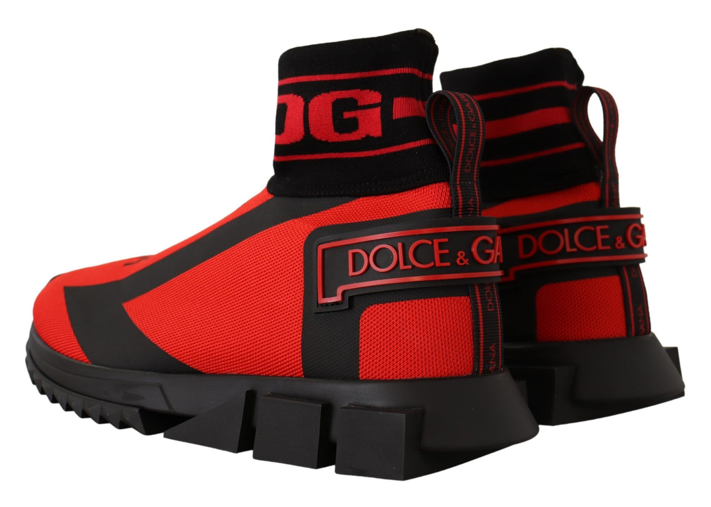 Elegant Monochrome Sneakers with Red Accent