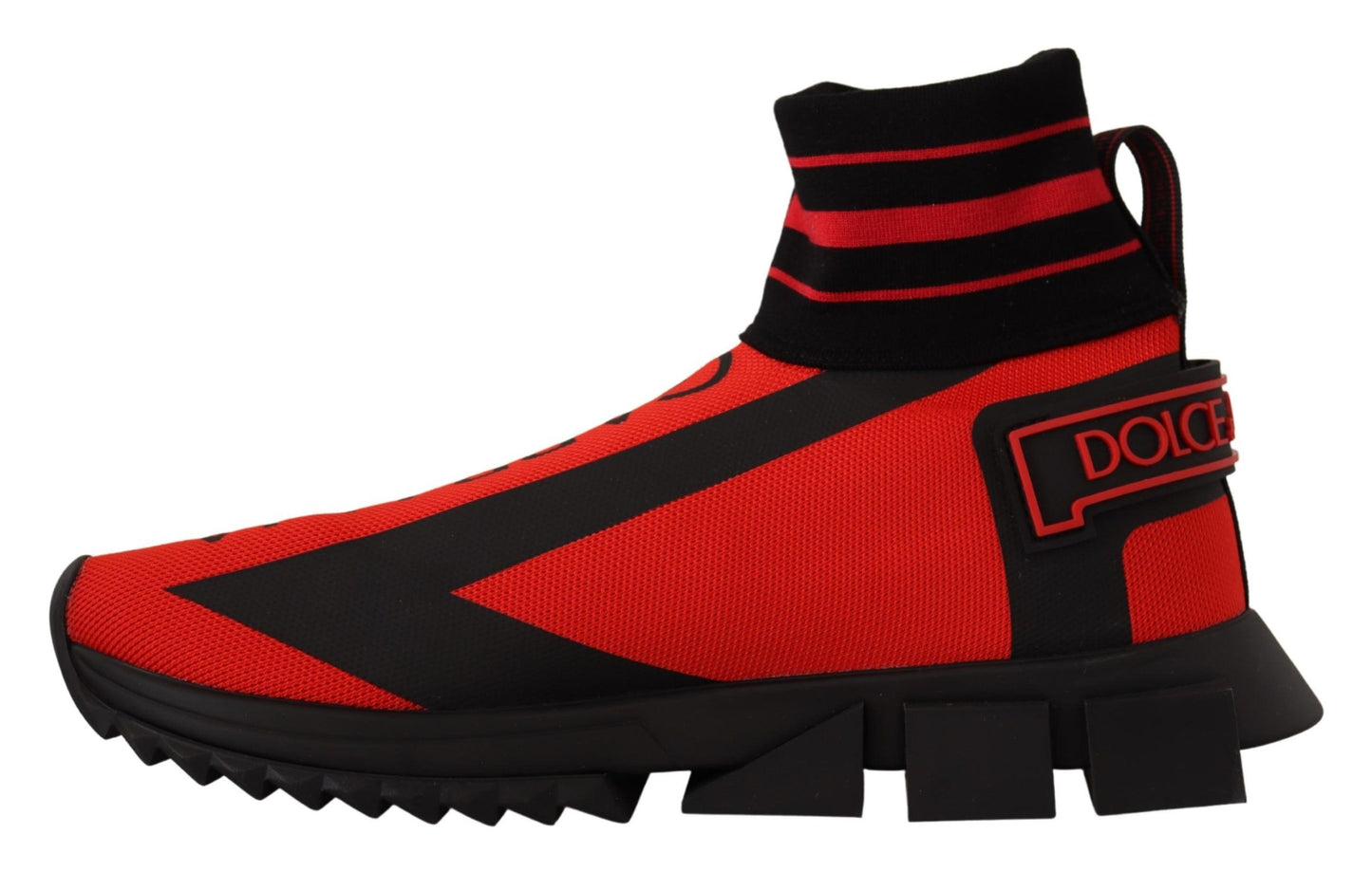 Elegant Monochrome Sneakers with Red Accent