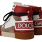 High-Top Leather Sneakers - Pristine White & Accents