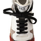 High-Top Leather Sneakers - Pristine White & Accents