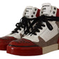 High-Top Leather Sneakers - Pristine White & Accents