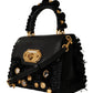 Elegant Black Gold Detail Shoulder Bag