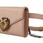 Elegant Powder Pink Leather Clutch