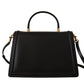 Elegant Black Devotion Leather Shoulder Bag