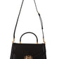 Elegant Black Devotion Leather Shoulder Bag