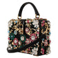 Exotic Black Croc Box Bag with Crystals